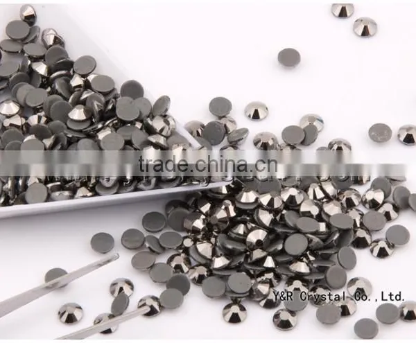 AAA Quality Jet Hematite Hot Fix Strass Drill Rhinestone Czech Hot Fix Rhinestones photo-4