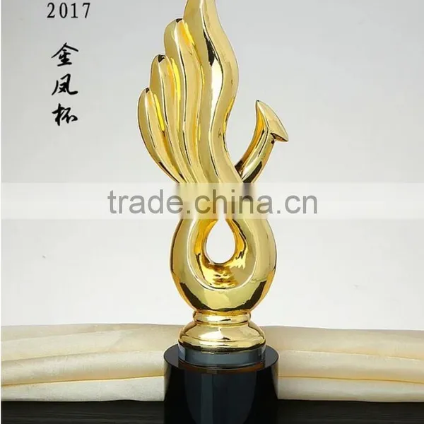 2017 New Design Gold Plated Chanticleer Trophy Chanticleer Award for Business Gift photo-2