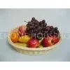 Pretty Round Rattan Fruit Storage Basket Tray For Decorative