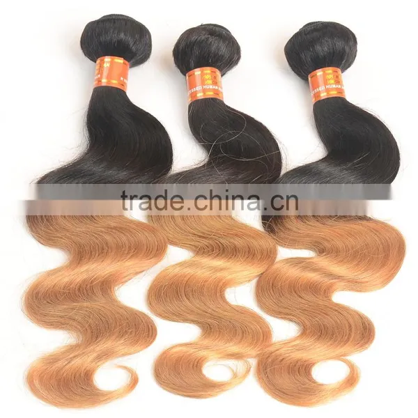 2016 How to Start Selling Brazilian Hair Ombre Weave Color 1b/27 Body Wave photo-3