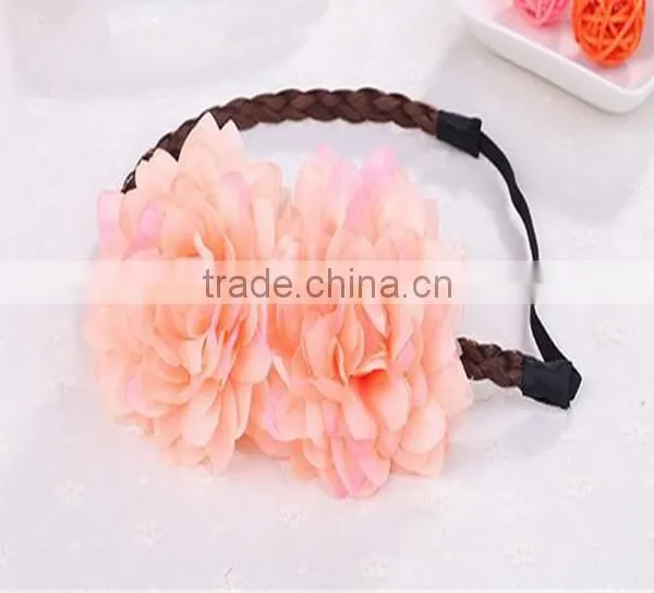 Hawaii Flowers Wig Hairband Wreath Hair Hoop Beach Bohemian Hairpin Fashion photo-6
