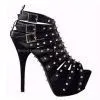 Lady Dorpship Strappy Tudded Platform Sandals Studs Fashion Shoes (LTYQC779A)