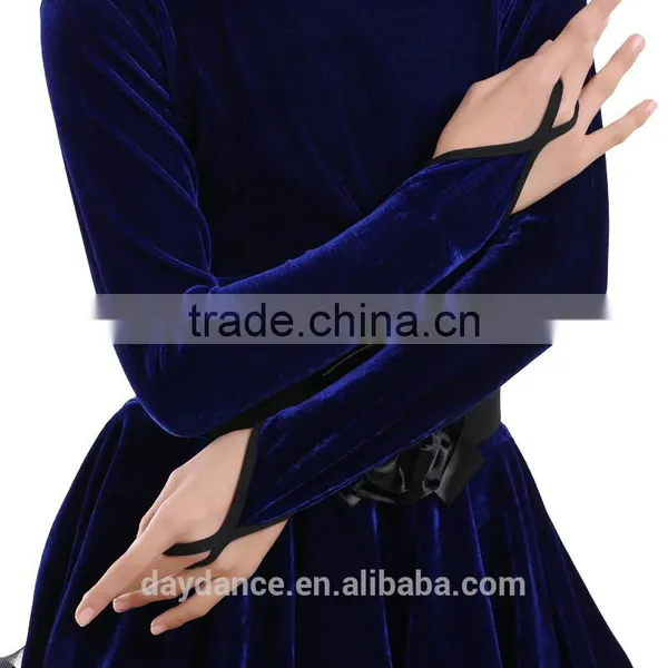 Girls Velvet Turtleneck Long Sleeve Dance Latin Dresses Children Ballroom Dance Competition Dresses photo-4