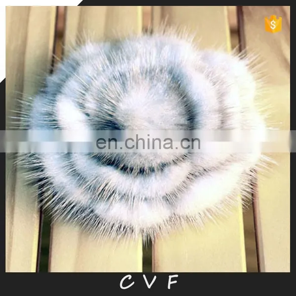 Mink Fur Flower Fur Hariband for Girl Lady Fashion Handmade Fur Accessory