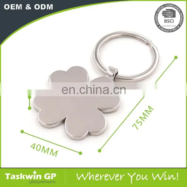 Custom Four-leaf Clovers Shaped Metal Keychain for Promotional photo-4