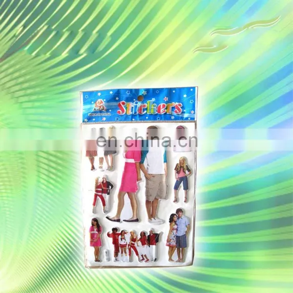 Lovely Glitter Puffy Sticker for Wall