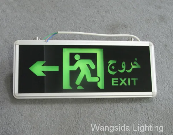 Hanging Emergency Exit Sign LED 3W 2Hour Battery Backup Rechargeable Fir Emergency photo-3