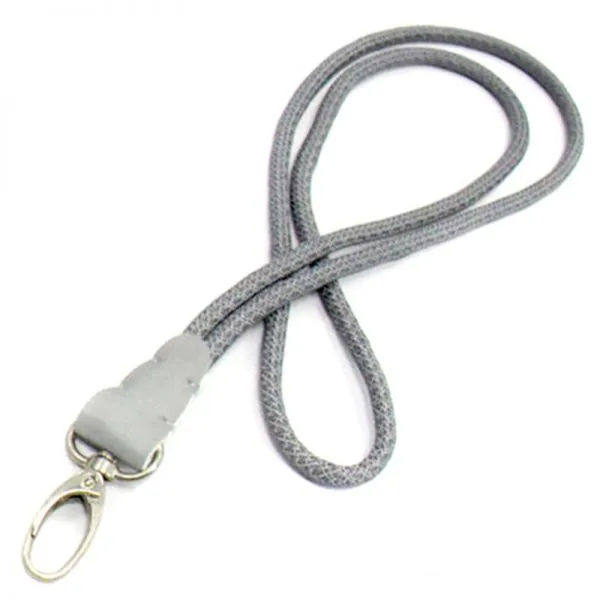 High Quality Custom Woven Logo Round Cord Lanyard With Swivel J Hook, Rope Lanyard photo-3