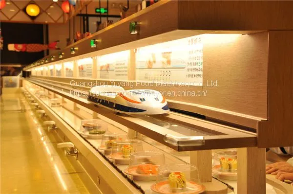 Automatically Intelligent System Dining Conveyor Table Train Food Delivery