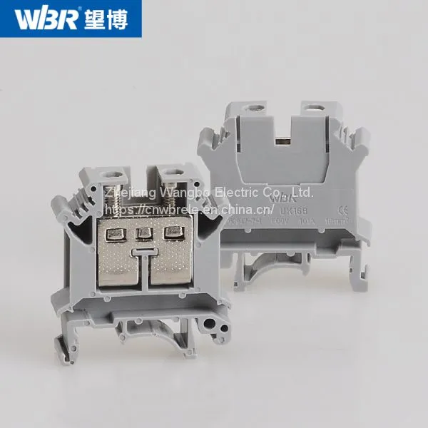Din Rail Terminal Blocks UK16B Pure Copper Connector Screw Terminal Block photo-5