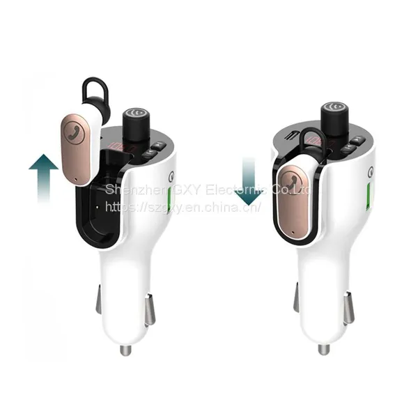 2021 GXYKIT G52 Car Accessories Mp3 Player Bluetooth Music Adapter Car Radio Usb fm Transmitter With QC3.0 Fast Charger