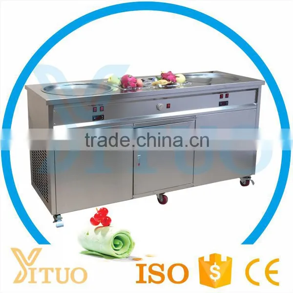Double Pans Rolled Fry Ice Cream Machine photo-6