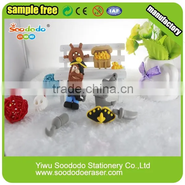Cool Clay Eraser Pirate Set Pencil Eraser photo-3