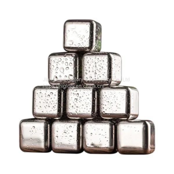 Amazon Hot Selling 304 Stainless Steel Ice Cubes Customized Whiskey Chilling Stones With Tongs Chill photo-5