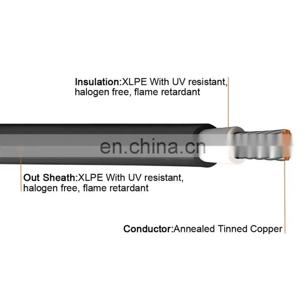 Cable Solar Panel Xlpe Xlpo Insulation Heat Light Extension Solar Cable Electrical Wire 10mm2 4mm2 photo-2