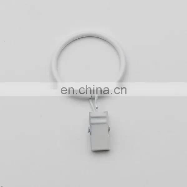 China Wholesale Curtain Rod Accessories Metal Drapery Hooks Window Shower Curtain Rings Hanging Clips photo-5