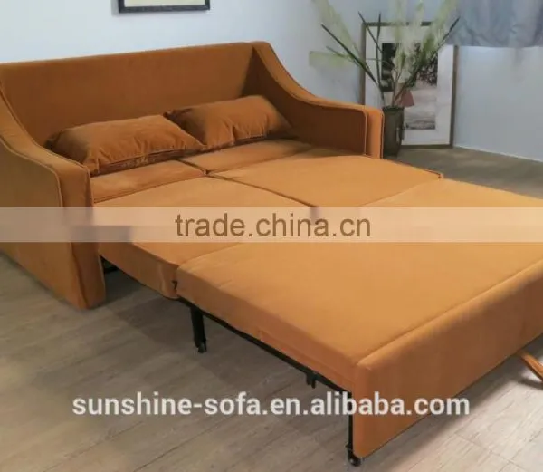Modern Convertible Bending Wood Hotel Fabric Sofa Bed photo-2
