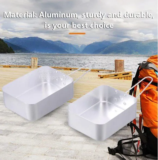 China Supplier 2 Sets Aluminum Lunch Box Aluminum Mess Tin for Sale photo-4