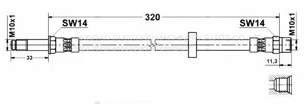 SAE J1401 тормозная рукав 1/8 HL 88142