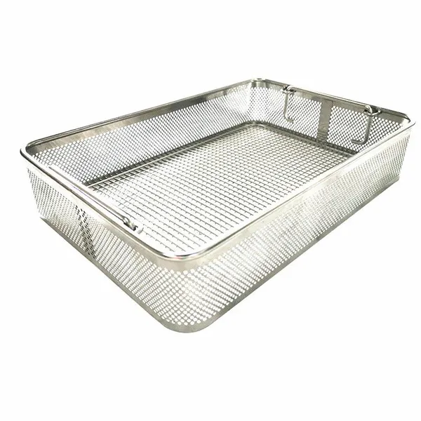 Customized Corrosion Resistance 304 Stainless Steel Medical Disinfection Basket photo-2