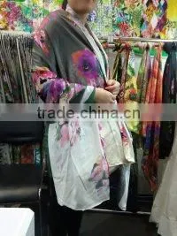 Digital Print Custom Design Long Pure Silk Scarf photo-6