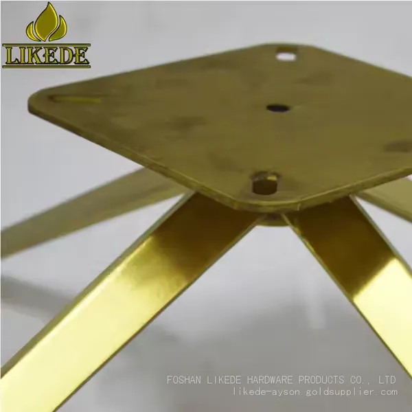 New Swivel Stainless Steel Sofa Base Legs Brushed Titanium Gold Chair Base With Electro-Plating for Apartments photo-4