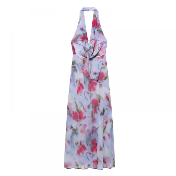 Spring New Dress for Women, Slim Fit and Casual Round Neck, Sleeveless Design, Niche Print photo-3