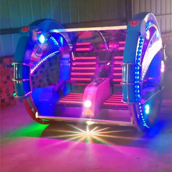 Lebaoyao Remote Control Double-seater Glow-in-the-dark Square Amusement Equipment, Children's Electric Ride-on for Outdoor Street Vending photo-4