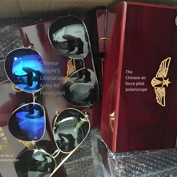 Production and Customization of Wooden Boxes for Pilot Polarized Glasses, Silk - Printed With Logo, Mahogany Color on the Outside and Yellow on the Inside photo-2