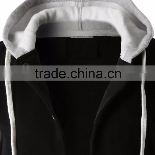 Baseball Varsity Jacket Contrast Sleeve Fleece Hoodie photo-2