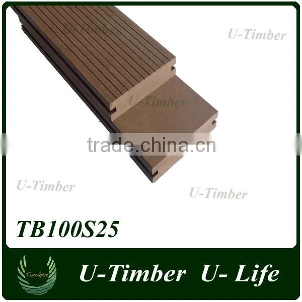Colourful on Line Embossed Wood Grain Wpc Decking Exported to Europe photo-5