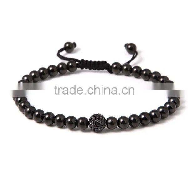 2016 New Fashion Bead Bracelet With Buddha Head Charm Bracelet Black Bracelet Wrap Bracelet photo-6