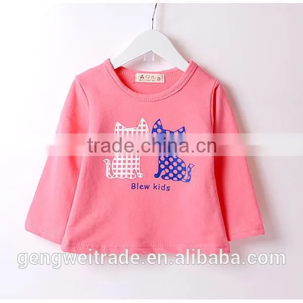 2015 Infant Toddler Clothing Kids T-shirt Cute Pattern Printing Long Sleeve Girls Outfit Tops Tshirts photo-6