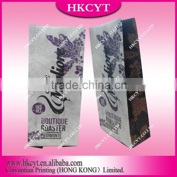 Factory Price Flat Bottom Kraft Paper Bag for Coffee Beans 250g photo-6