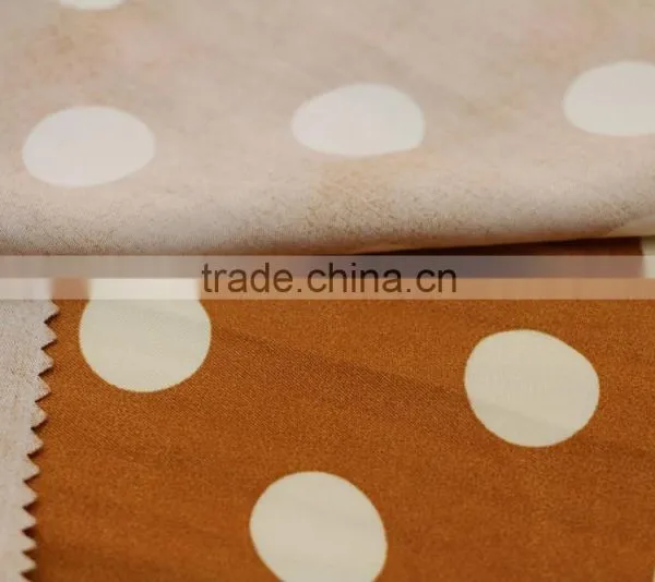 2017 Summer Top Selling Women Blouse Cupro Type100%viscose Twill Dot Print Fabric photo-5