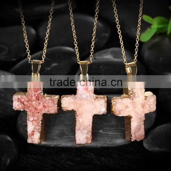 New Fashion Bead Cross Key Pendant Necklaces photo-4