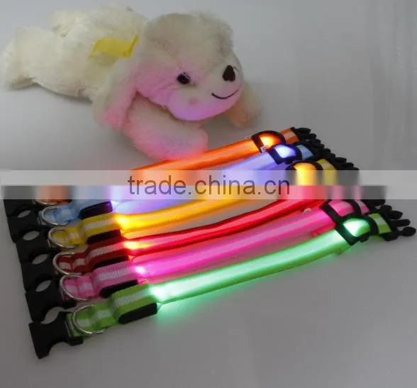 2016 ABS TPU Nylon LED Glow Collar Dog Puppy Pet Tag Flashing Light Safety Harness photo-3