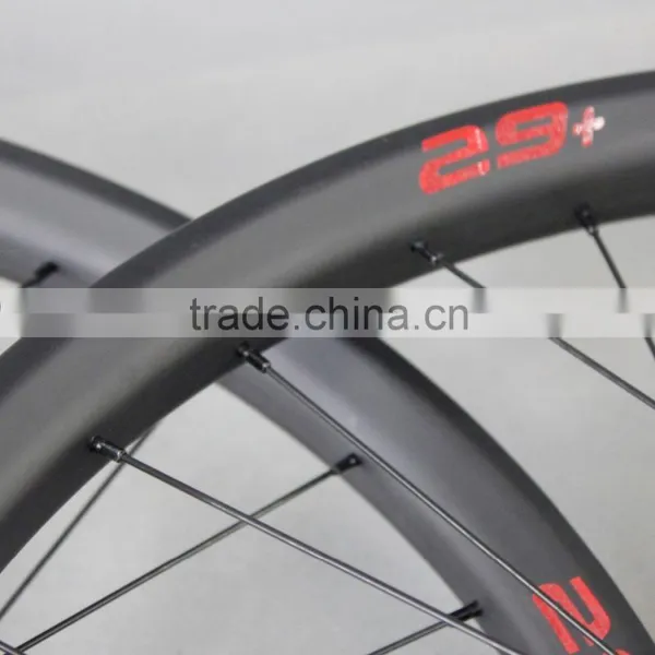 2016 Ican 29+ Carbon Wheels 29 Plus Carbon Fat MTB Wheelset Rim 50mm Width Double Wall Hookless Tubeless Compatible photo-6