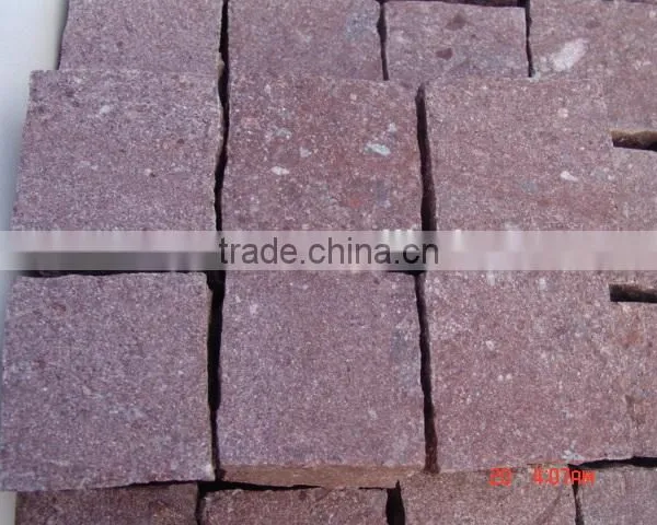 G638 red porphyry paving stone