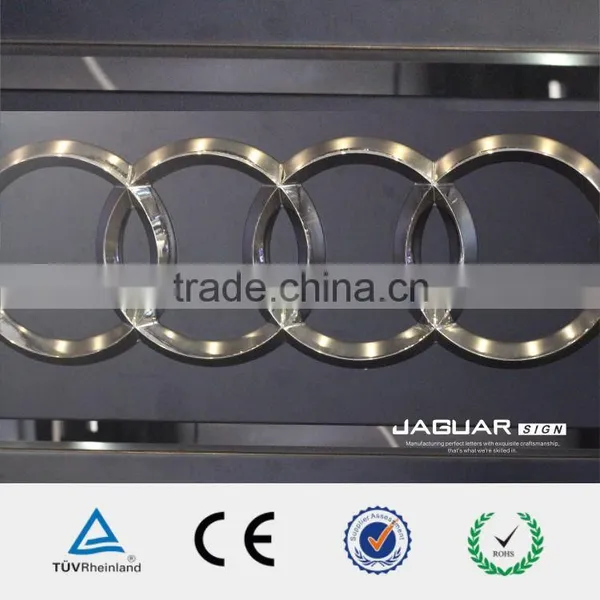 Custom ABS and Brushed Aluminum 3D Chrome Metal Auto Emblems Car Logo photo-3