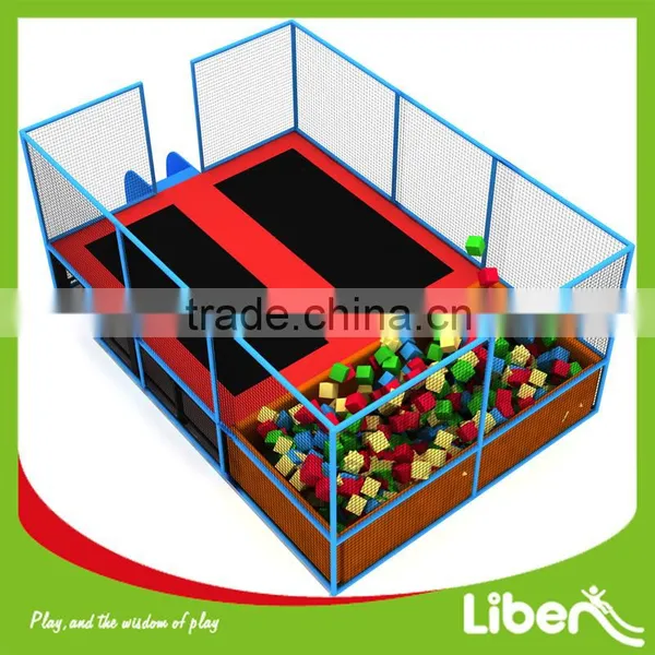 Small Kids Jump Bed With Foam Pit Trampoline Rectangular Sport Play Trampoline Park photo-2