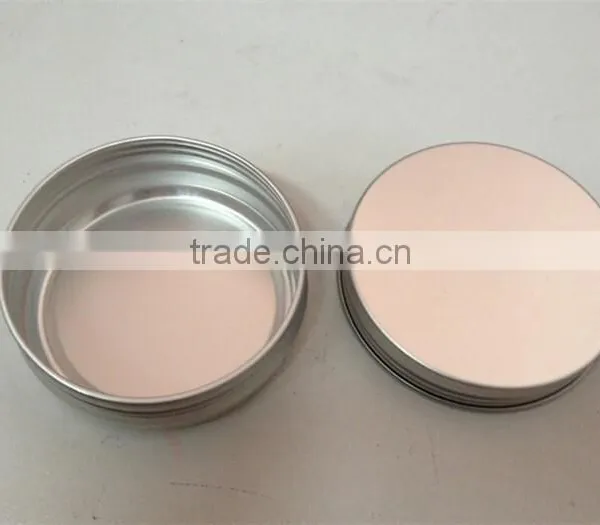 Aluminum Cosmetic Jar Container Pink / White Screw Thread photo-4