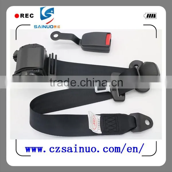 Universal 3-point Automotive Reel Safety Seat Belt With Retractor Pretensioner