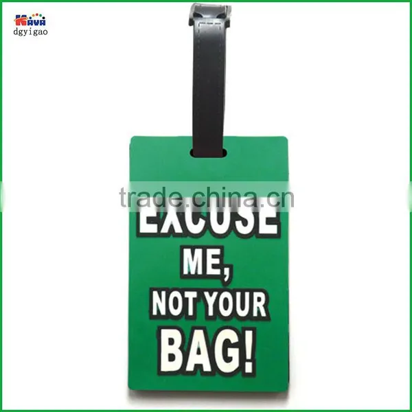 Funny PVC Luggage Tag Wholesale, Plastic Luggage Tag Customized Logo photo-2