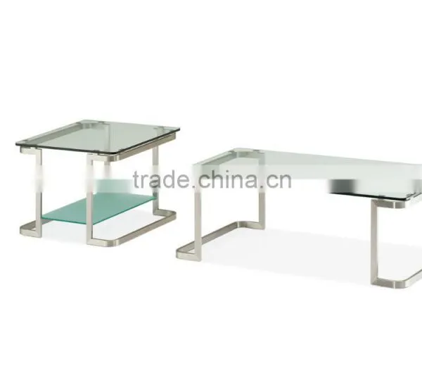 CT-06 ET-06 Stainless Steel Glass Modern Coffee Table photo-2