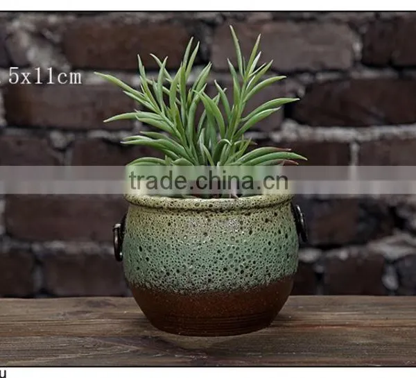 Pottery Graden Pot With Ear photo-3