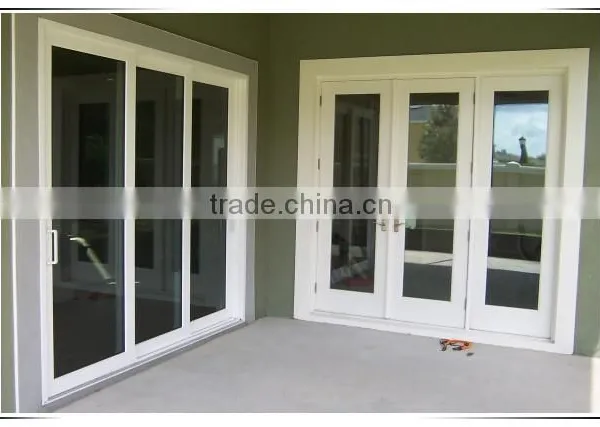 Solid Sliding Door and Forsted Carved PVC Door photo-6