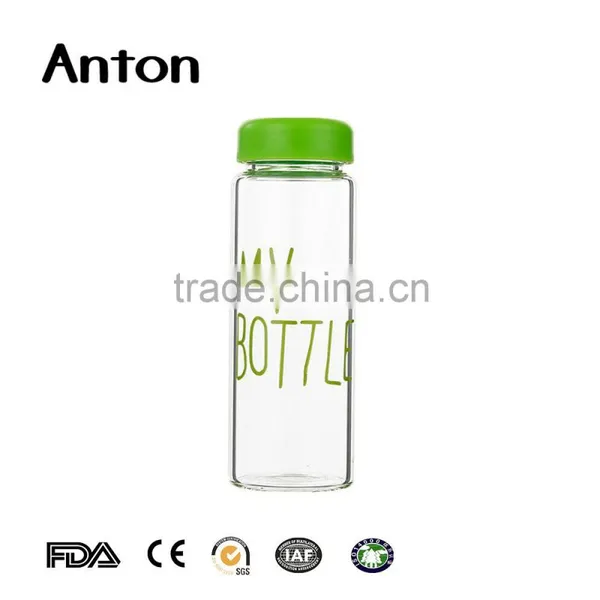 14oz High Quality Stocked Eco-friendly Feature Bpa Free Custom Glass Bottle photo-5