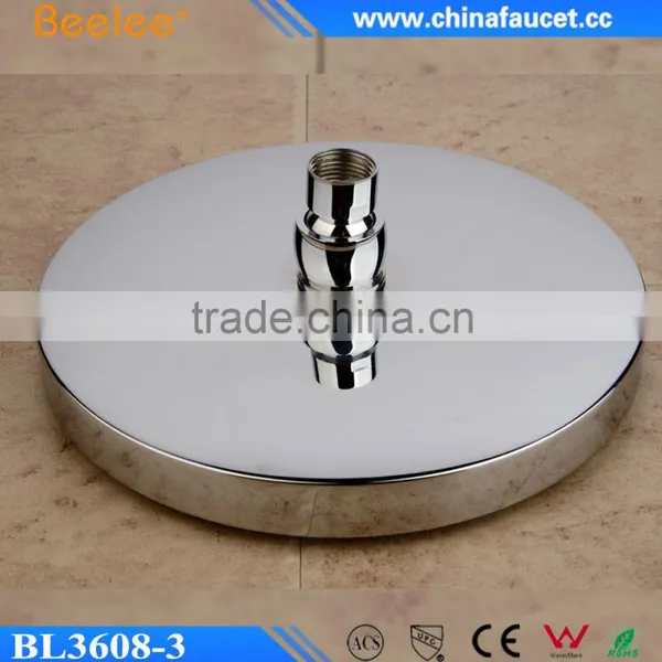 Beelee Round Brass Shower Rubber Nozzle Filtered High Flow Shower Head photo-2
