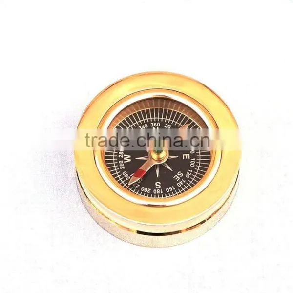 Beautiful Nautical Brass Paperweight Compass With Rosewood Box 13424 photo-2